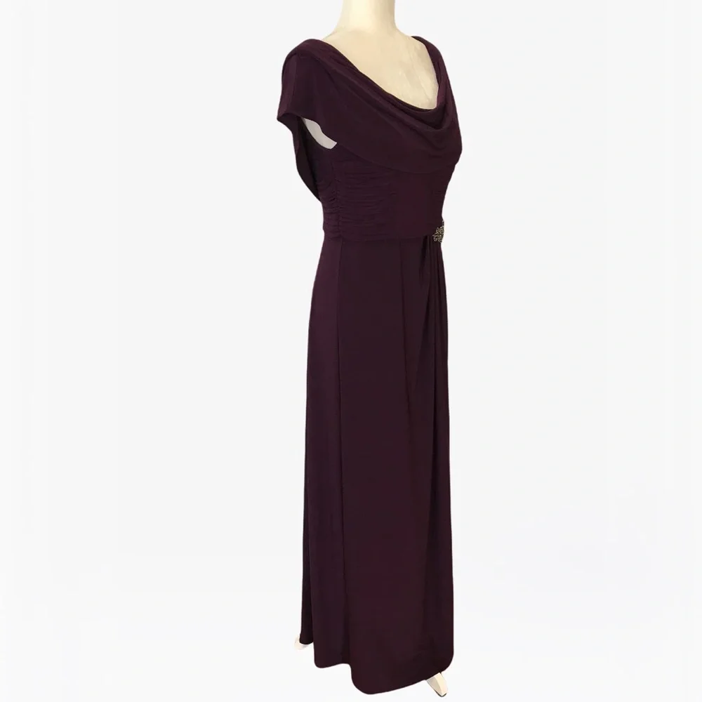 Alex Evenings Cowl-Neck A-Line Women’s Dress - 6/8 - Picture 9 of 17